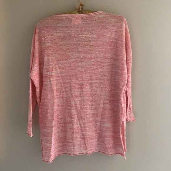 Wilfred Free Pink Linen V-Neck Shirt - Picture 5 of 5